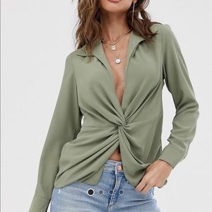 COPY - ASOS plunge shirt